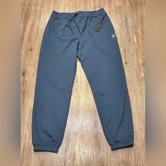 NWT Three Nails Signature Fleece Straight Leg Sweatpants Men’s Midnight Navy XL - Picture 1 of 7